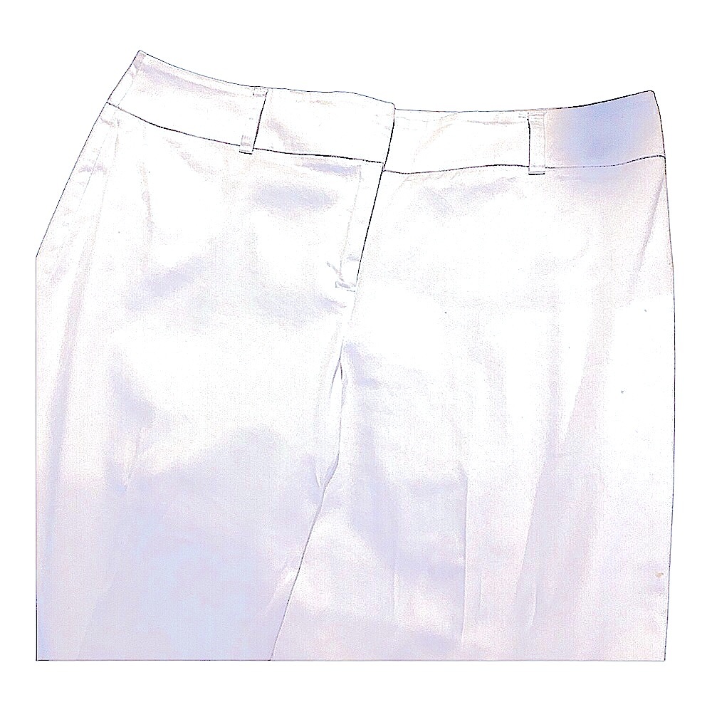 CHICOS Wide Leg White Cotton Mid Rise Fine Quality Excellent Preloved Condition